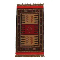گلیم دستبافت دو متری مدل سفره کردی کد 40204107(فروش چکی 6 ماهه با کد تخفیف farshgereh)