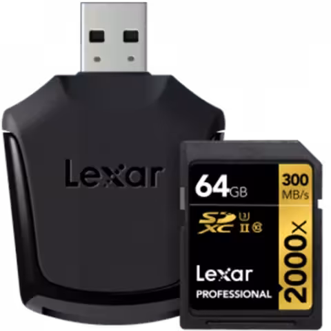 مموری کارت 64گیگابایت Lexar مدل PROFESSIONAL 2000X