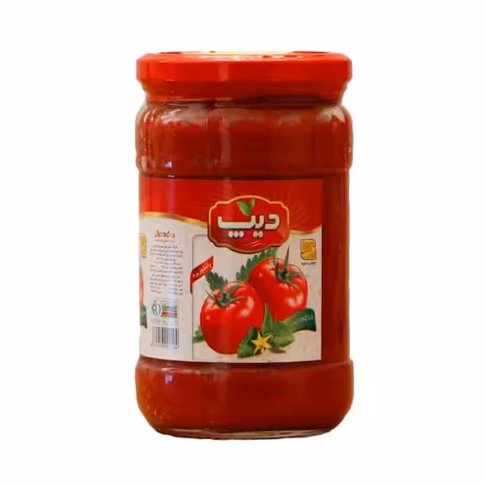 رب گوجه‌فرنگی 700 گرمی دیپ (شیشه ای)