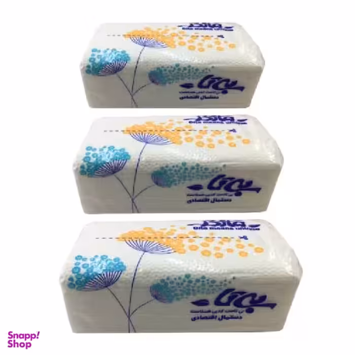 دستمال کاغذی 100 برگ بی تا مدل اقتصادی کد 00911 بسته 3 عددی