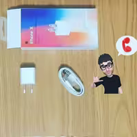 شارژر آیفونی آداپتور و کابل فاکسون اصلی رنگ بدنه سفید کیفیت فوق العاده به هنراه تبدی سیم کارت