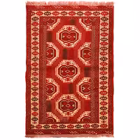 فرش قدیمی دستباف یک متری مدل ترکمن کد 4101125