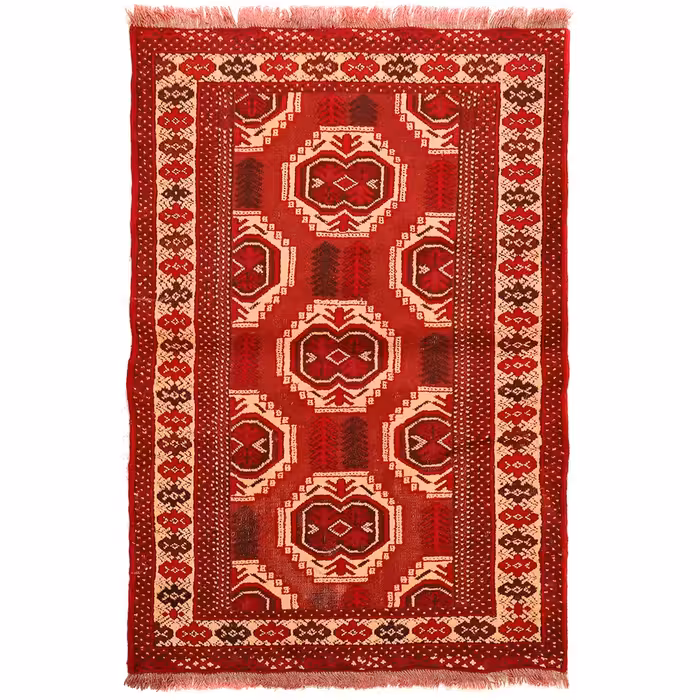 فرش قدیمی دستباف یک متری مدل ترکمن کد 4101125