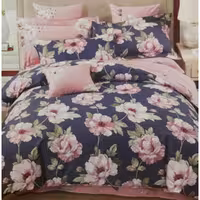 سرویس خواب مدل گل صورتی دونفره 6 تکه