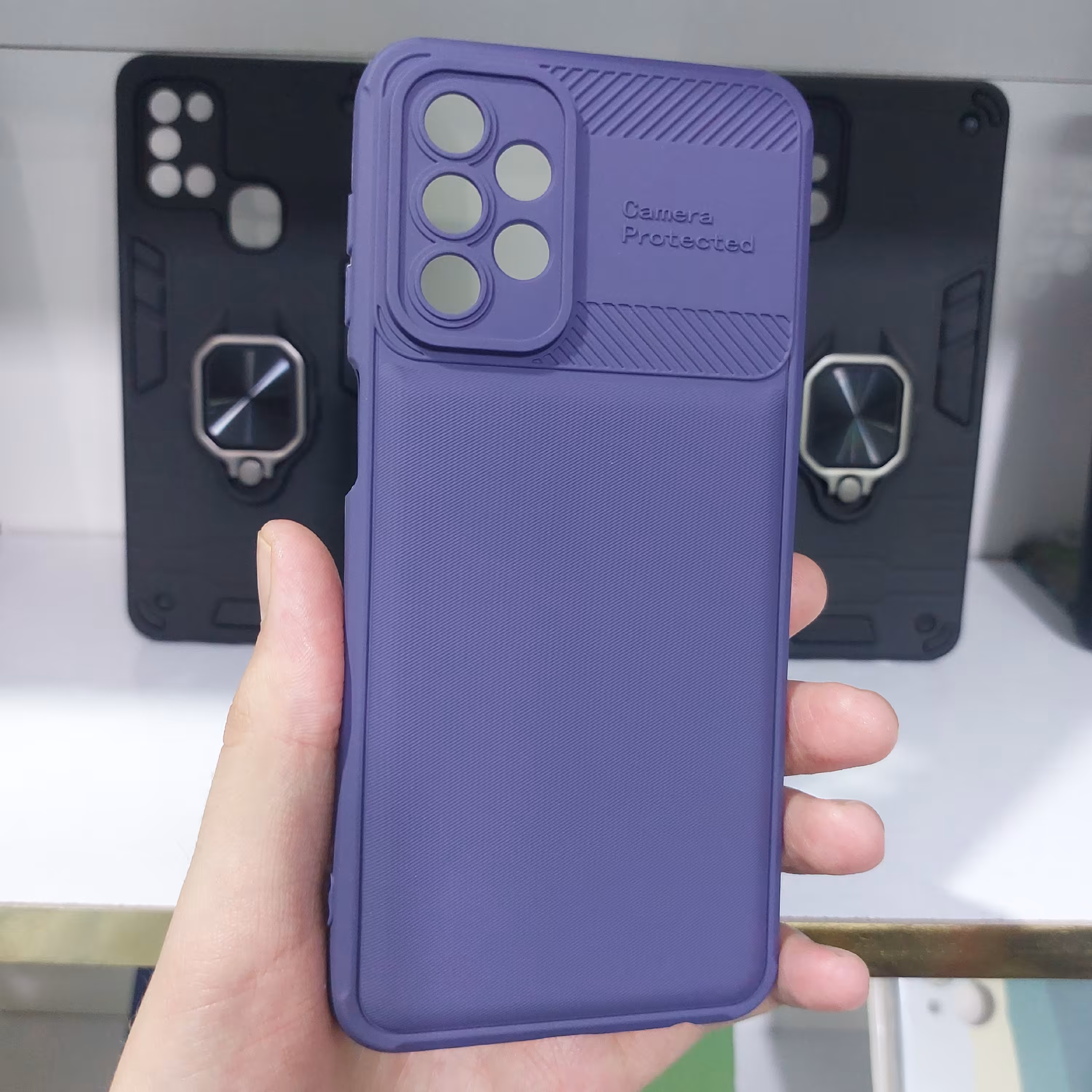 قاب گوشی سامسونگ A23 و  A13 4G ژله ای سیلیکون طرح رنگ بنفش