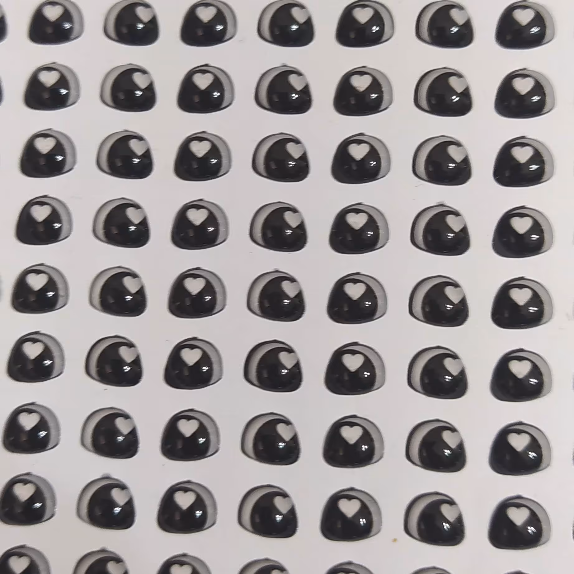 چشم رزینی کشیده قلبی 6 میل 5 جفت