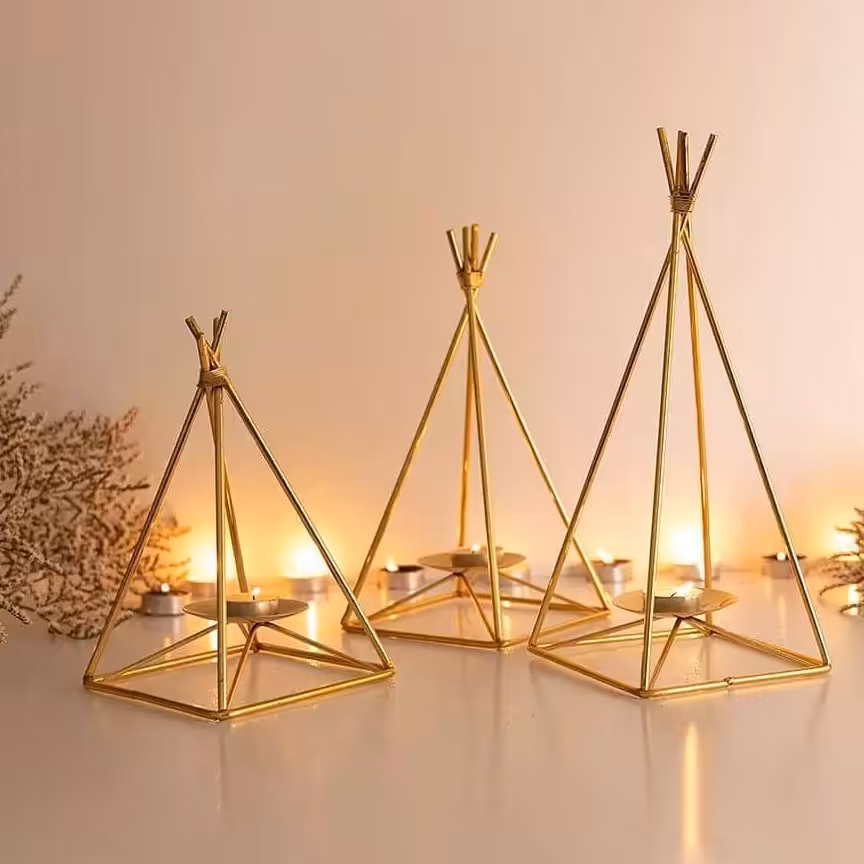 ست جا شمعی سرخ پوستی