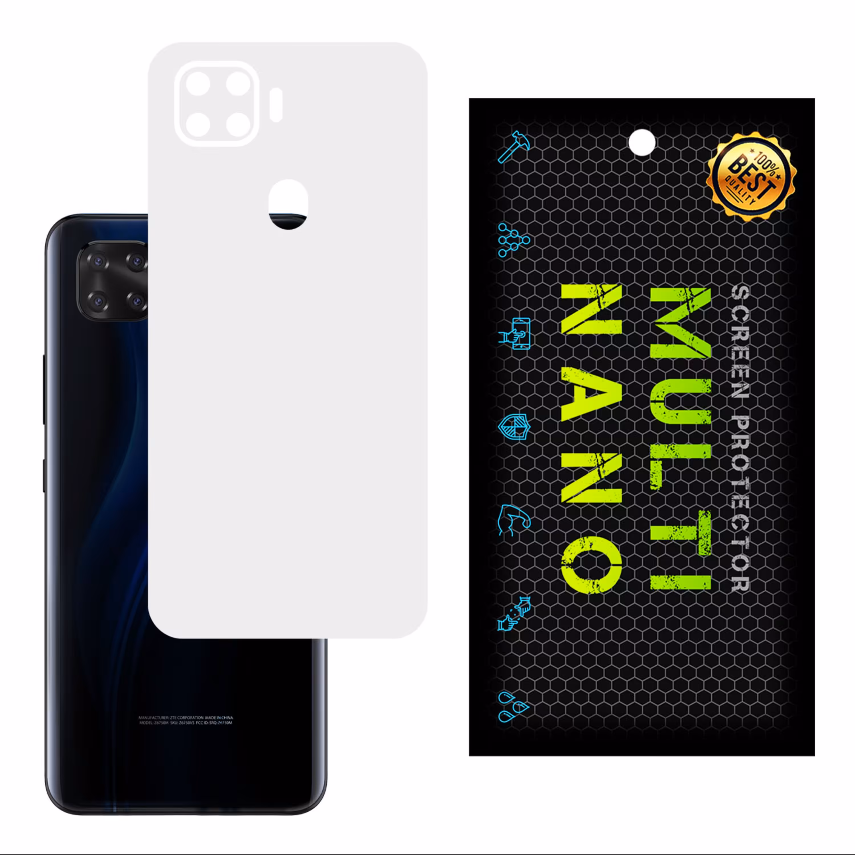 برچسب پوششی MultiNano مدل X-F1M- White برای موبایل  زد تی ایی Blade  X1 