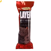 کیک سه لایه کاکائویی با کرم شکلاتی  لنوکس حاج عبدالله 60 گرمی