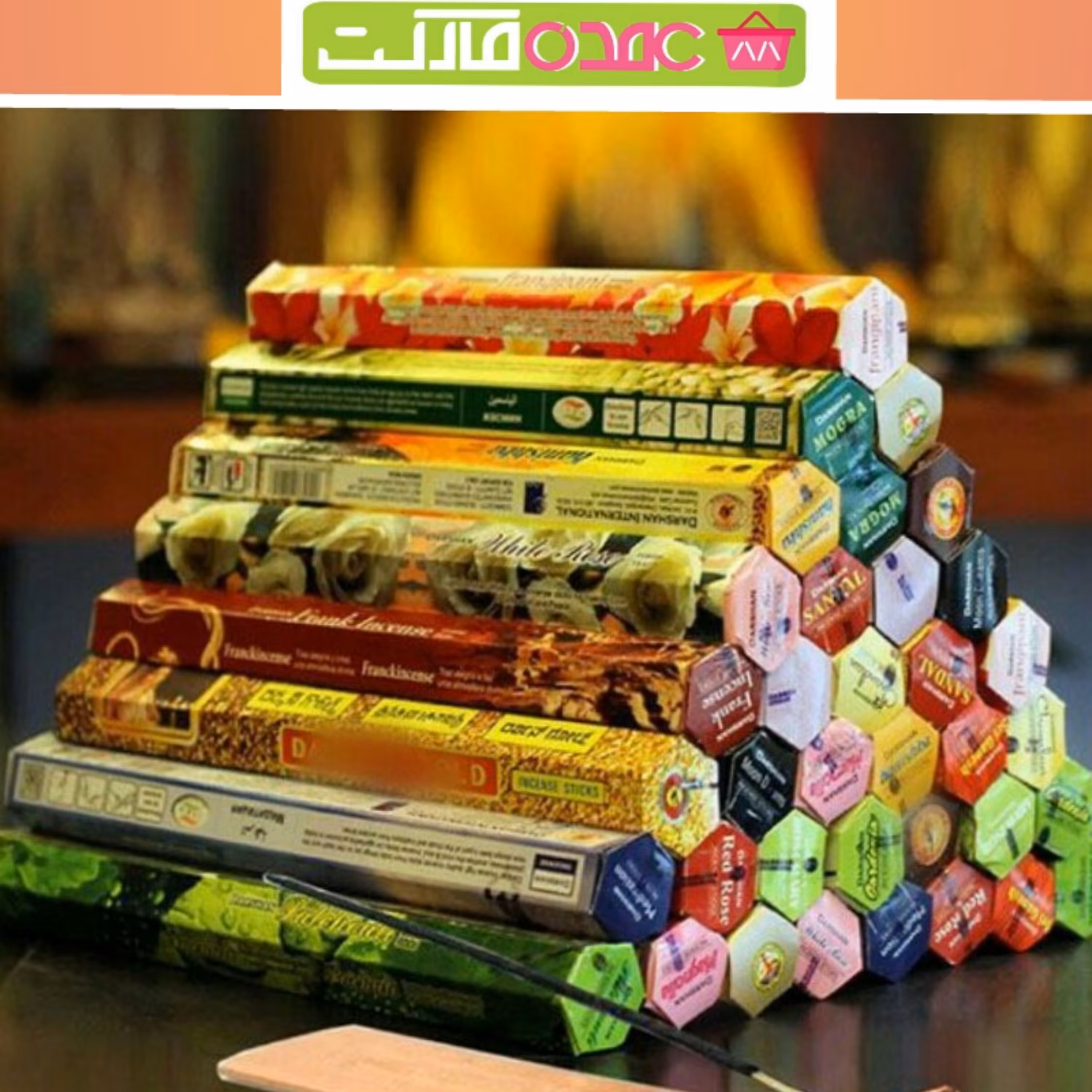 عود خوشبو کننده 6 ضلعی با رایحه های گوناگون بسته 6 عددی 