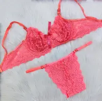ست لباس زیر شورت و سوتین فنردار  نخ پنبه و گیپور و شورت مدل جدید قابل تنظیم اعلا خارجی مارک بیوتی کیفیت ضمانتی 