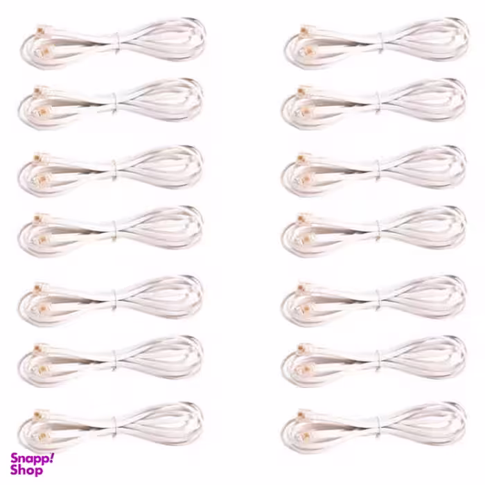 کابل تلفن مدل 052 طول 1 متر بسته 14 عددی