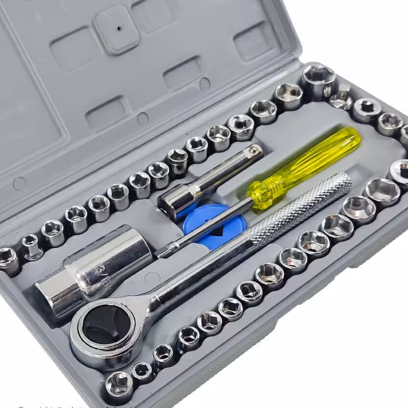 ست جعبه بکس مینی 40 پارچه 1/4 و 3/8 اینچ AIWA      