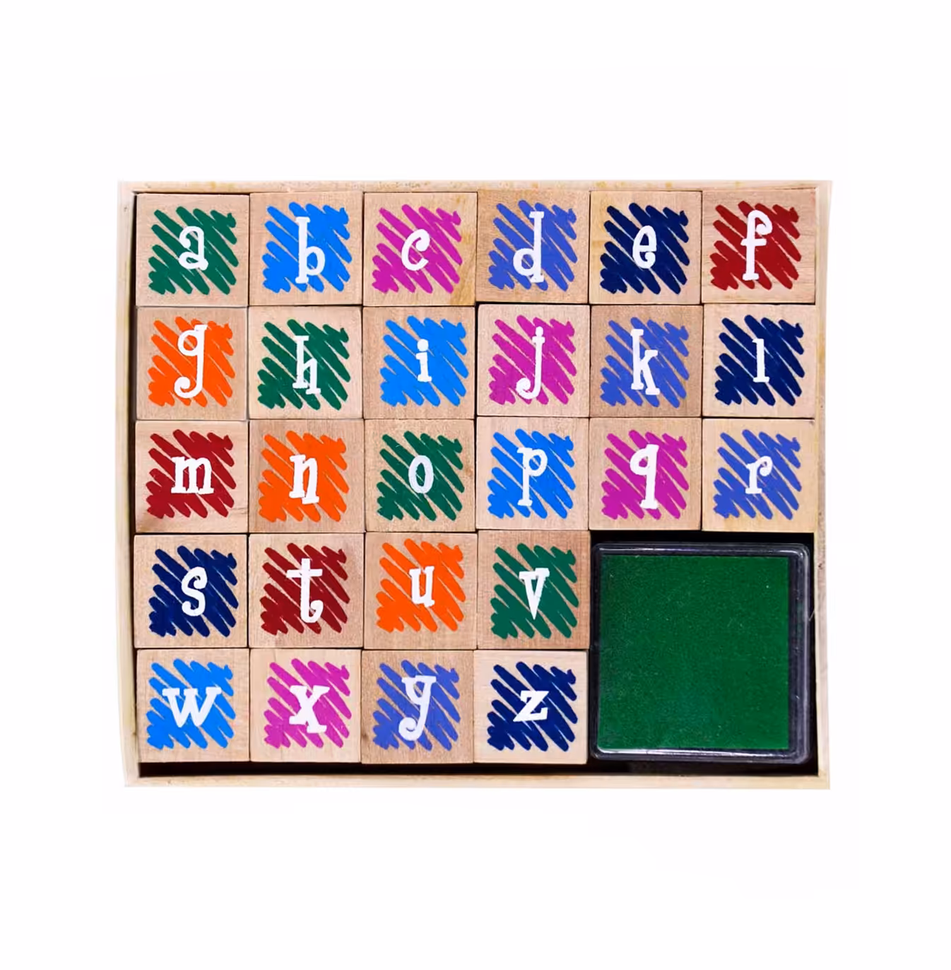 مهر چوبی حروف الفبای انگليسی بسته 26 عددی