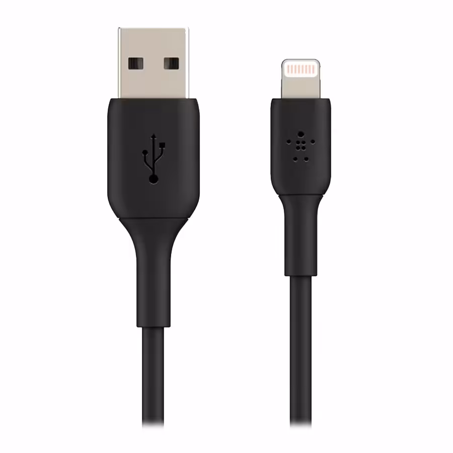 کابل 1 متری Lightning به USB بلکین CAA001bt1MBK2PK بسته دو عددی