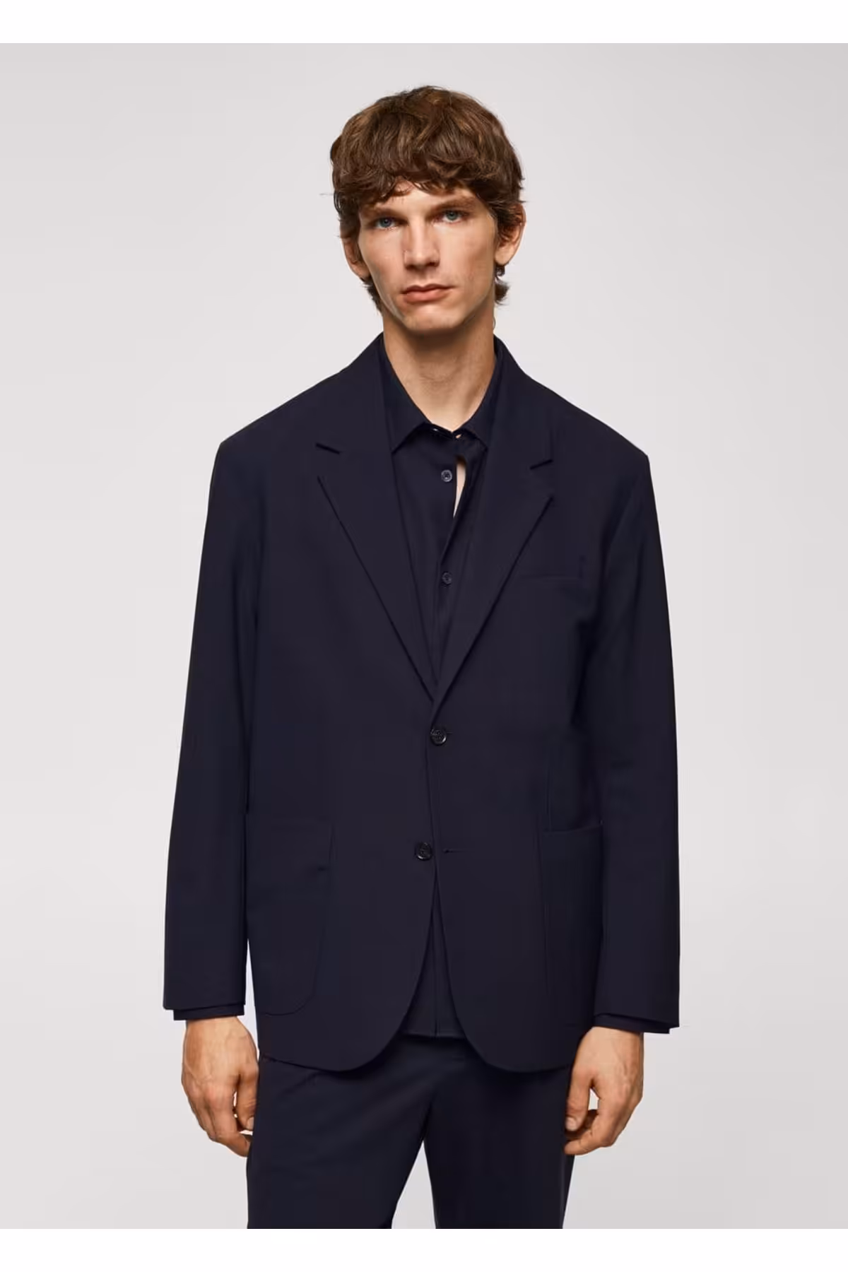 کت آبی مردانه ژاکت اورجینال MANGO Man