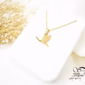 گردنبند استیل طرح پرستو