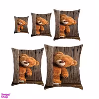 کوسن رنس کد S5-10059 مجموعه 5 عددی کوچک تا بزرگ رنگ قهوه ای