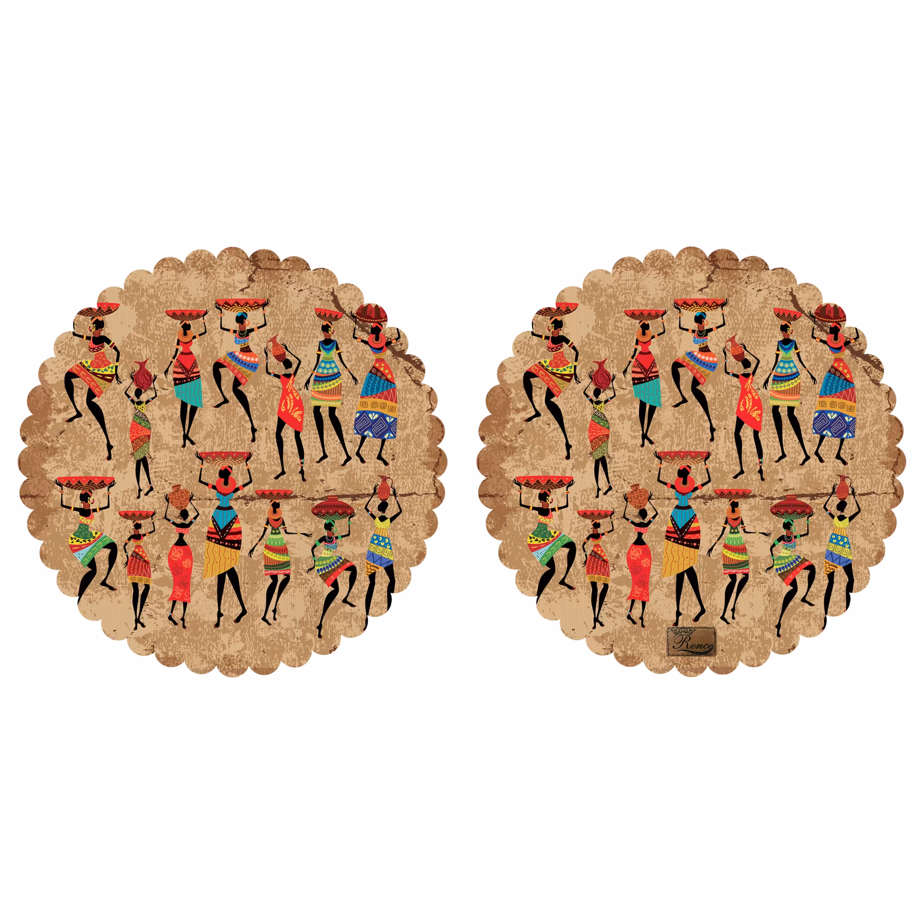 رومیزی مخمل رنس مدل T4-42005 بسته 2 عددی سایز 40x40