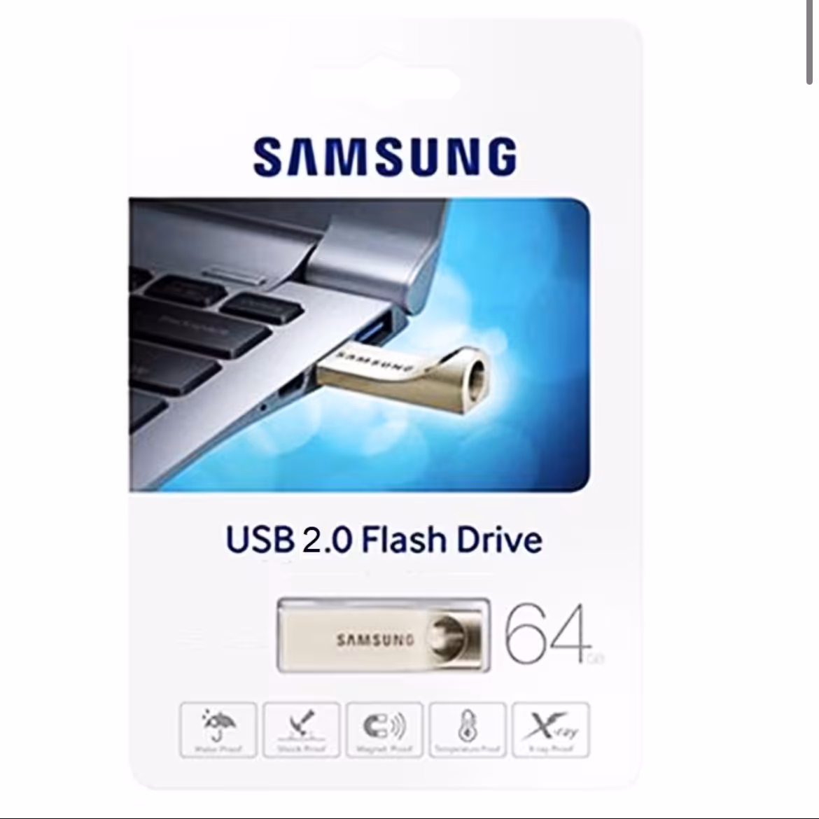 فلش 64 گیگ samsung مدل Bar گارانتی تعویض مادام العمر