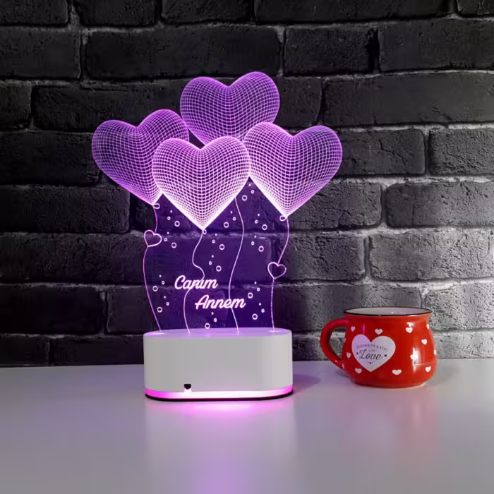 هدیه ولنتاین چراغ خواب طرح heart مناسب هدیه رنگ سفید
