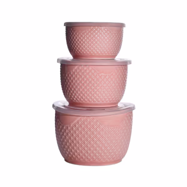 ست 3 پارچه کاسه سرامیکی کوچک یونیک کد 2805