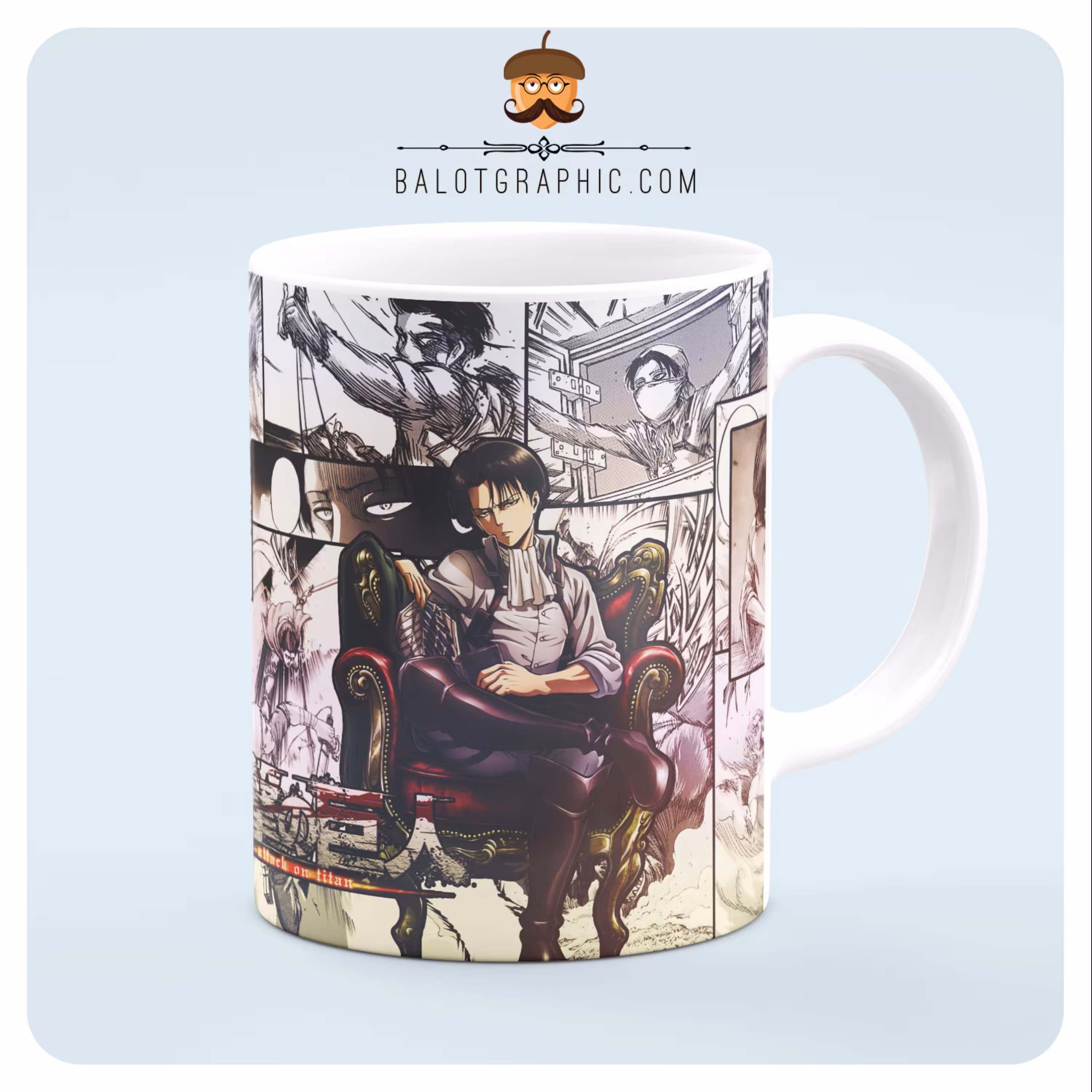 ماگ سرامیکی اتک آن تایتان   کد BM084 بلوط گرافیک