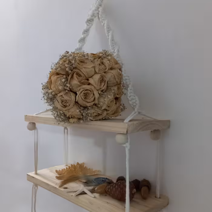 شلف دیواری مکرومه