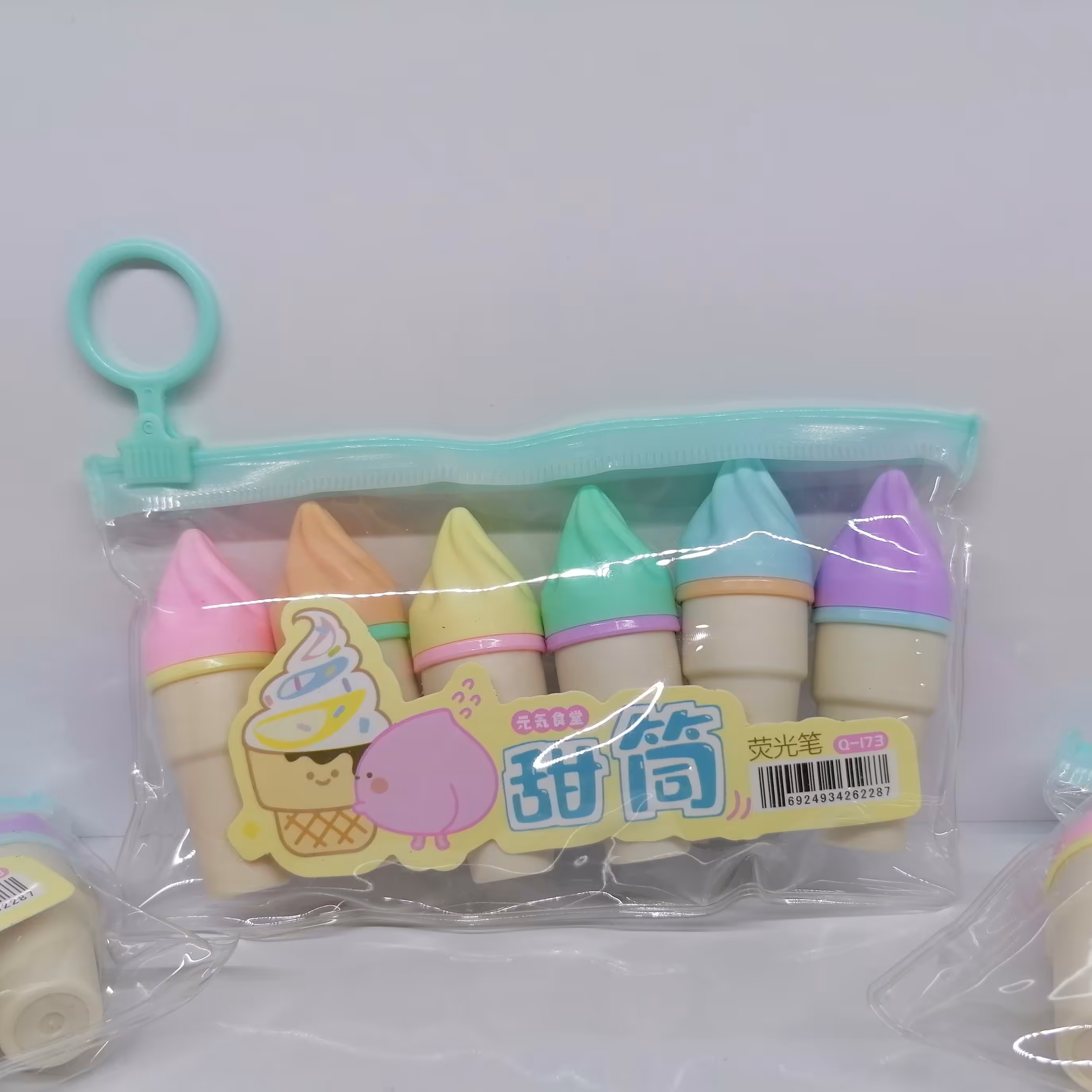 هایلایتر طرح بستنی قیفی بسته 6 عددی 