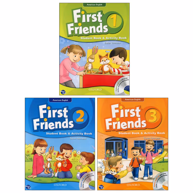 کتاب American First Friends اثر Susan lannuzzi انتشارات زبان مهر 3 جلدی