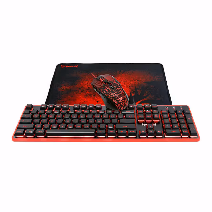 باندل گیمینگ موس و کیبورد و موس پد ردراگون S107