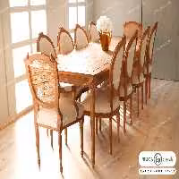 میز ناهارخوری چوبی کاجی کد 30