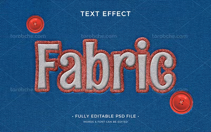 موکاپ افکت متن روی پارچه | گرافیک با طعم تربچه