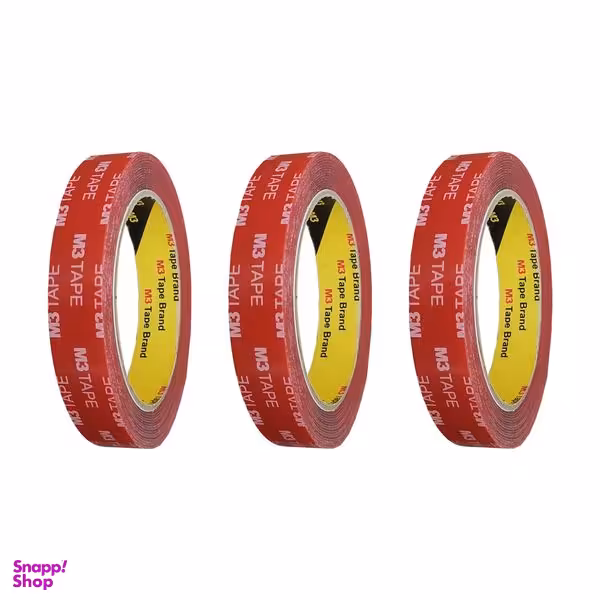 ‌چسب دوطرفه تری ام مدل 03 سایز 1.8 سانتی متر بسته 3 عددی