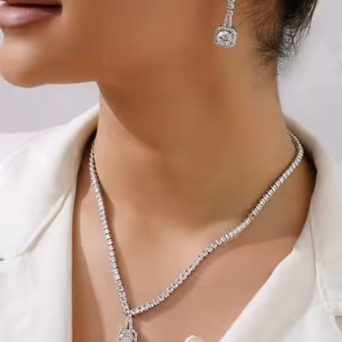 نیم ست تنیسی تک نگین