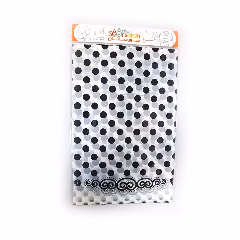 سفره تم تولد خالدار سفید مشکی 