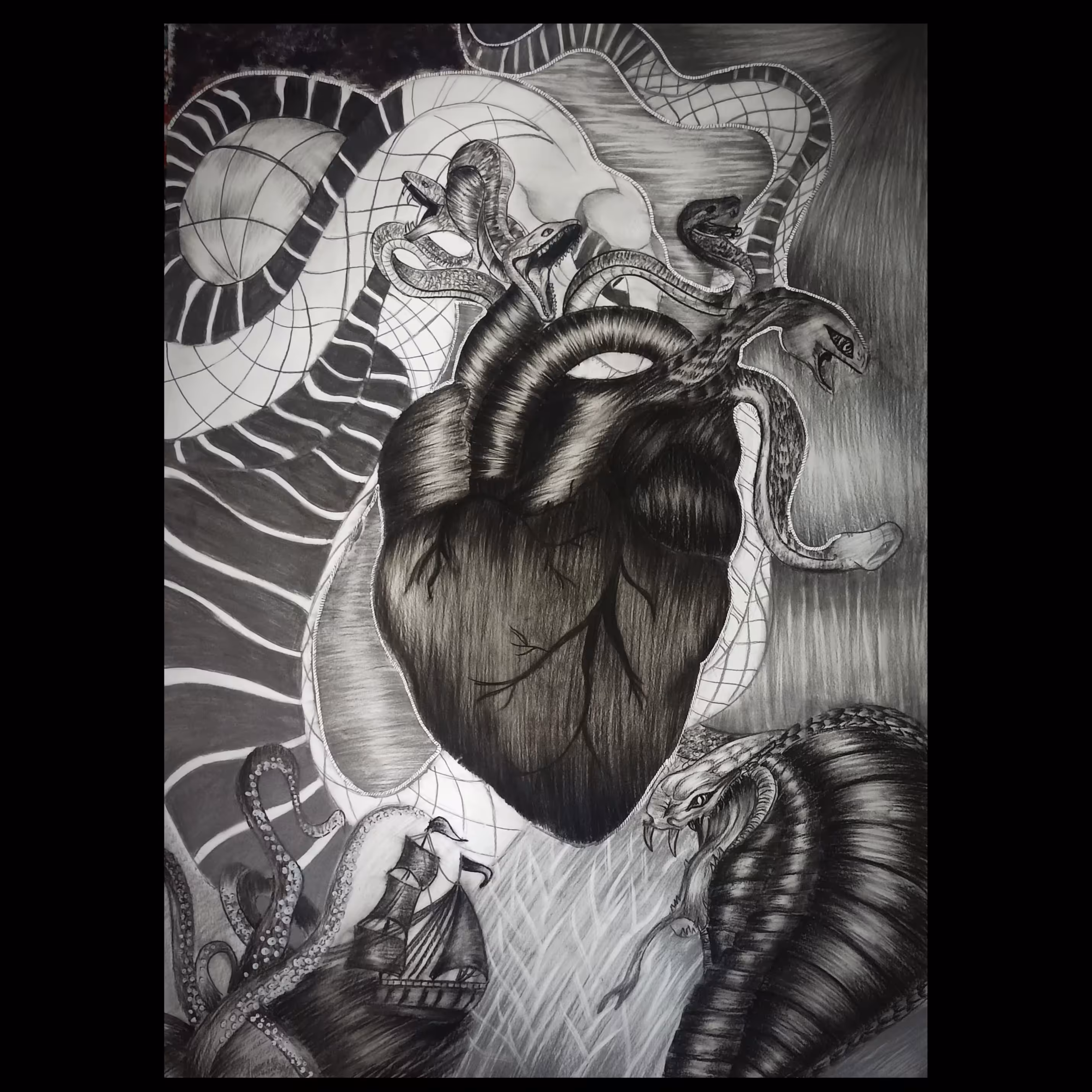 طراحی پوستر مار مداد کنته