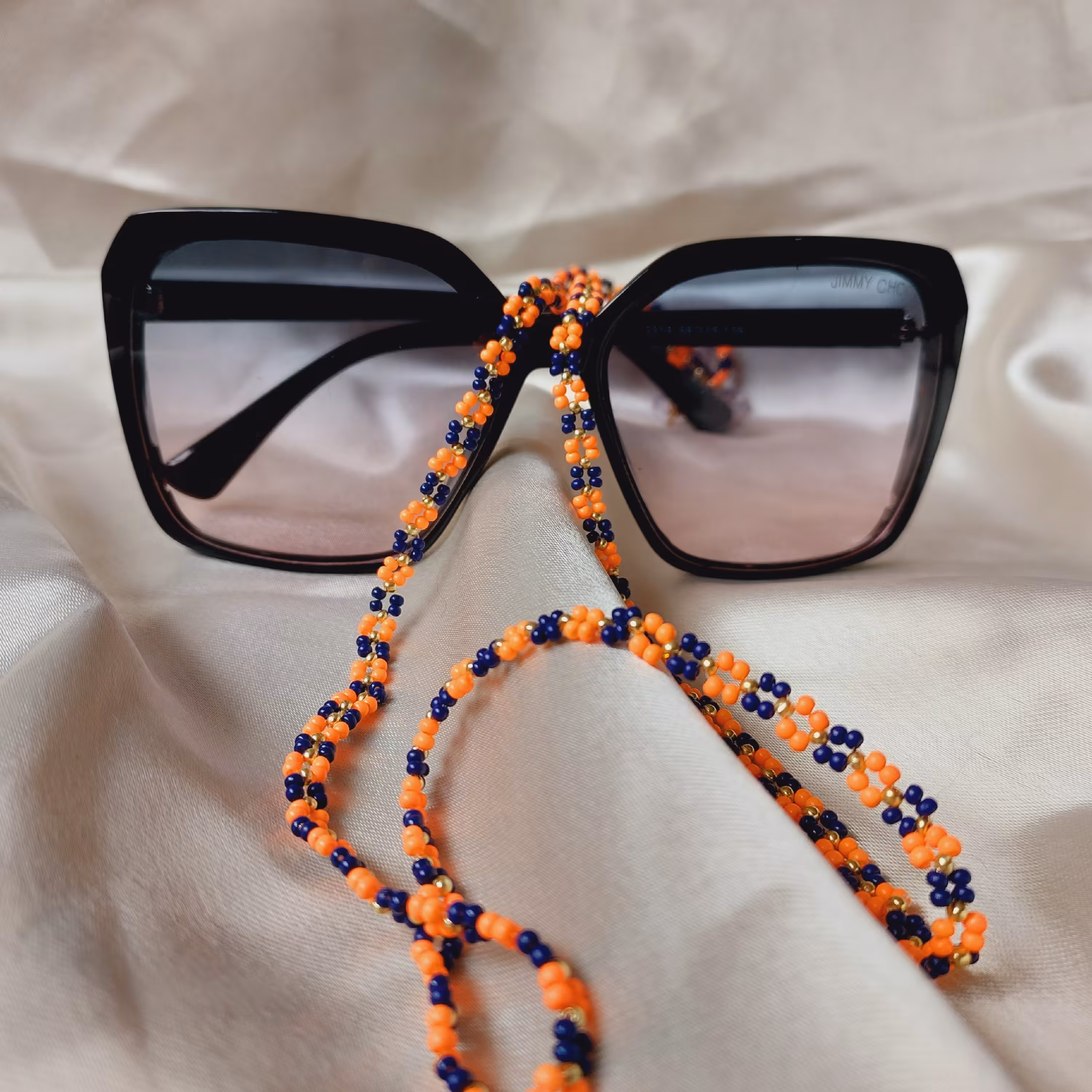 بندعینک منجوقی طرح پاپیون به طول 70 سانتی متر