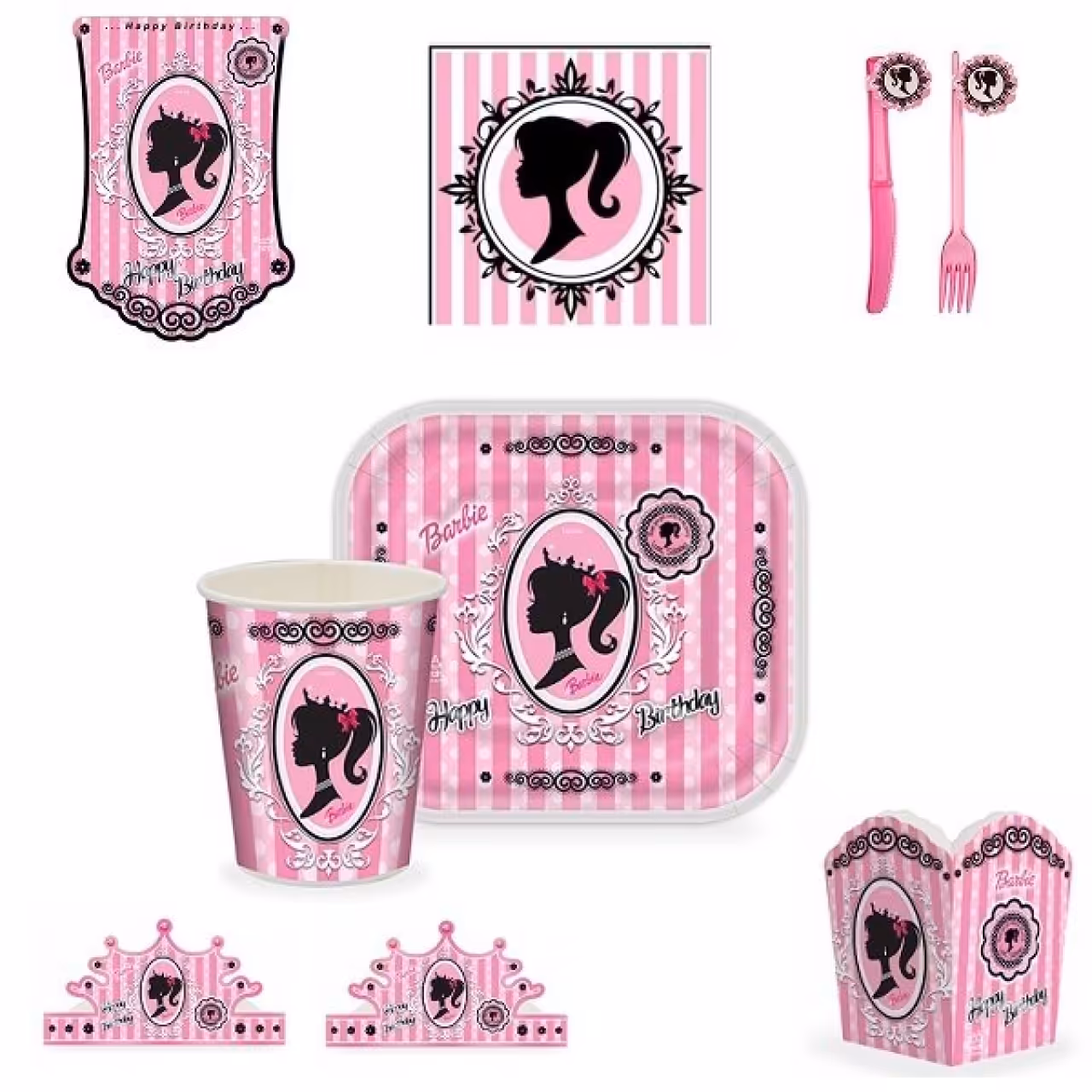 مجموعه 68 عددی تم تولد طرح باربی