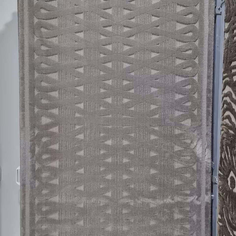 فرش پاتریس  فرش گلیم مدرن 400شانه طرح آبنوس طوسی تیره  قالیچه 4متری