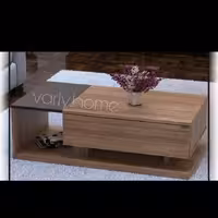 میز جلو مبلی ام دی اف مشکی سوپر مات و گردویی