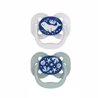 پستانک ارتودنسی شبرنگ 2 عددی 0-6 ماه نهنگ آبی