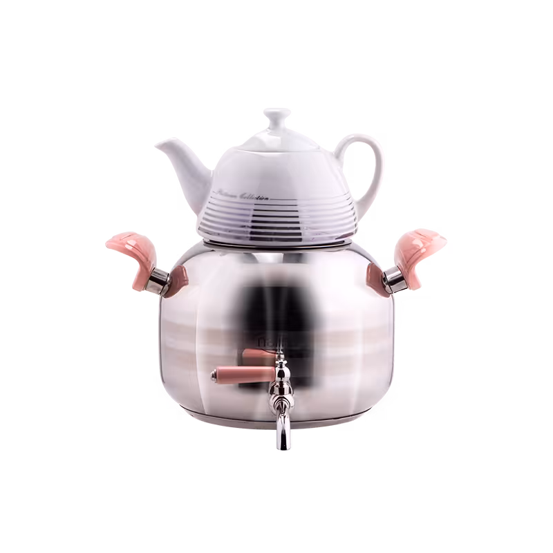 ست کتری استیل و قوری نالینو مدل Atrin