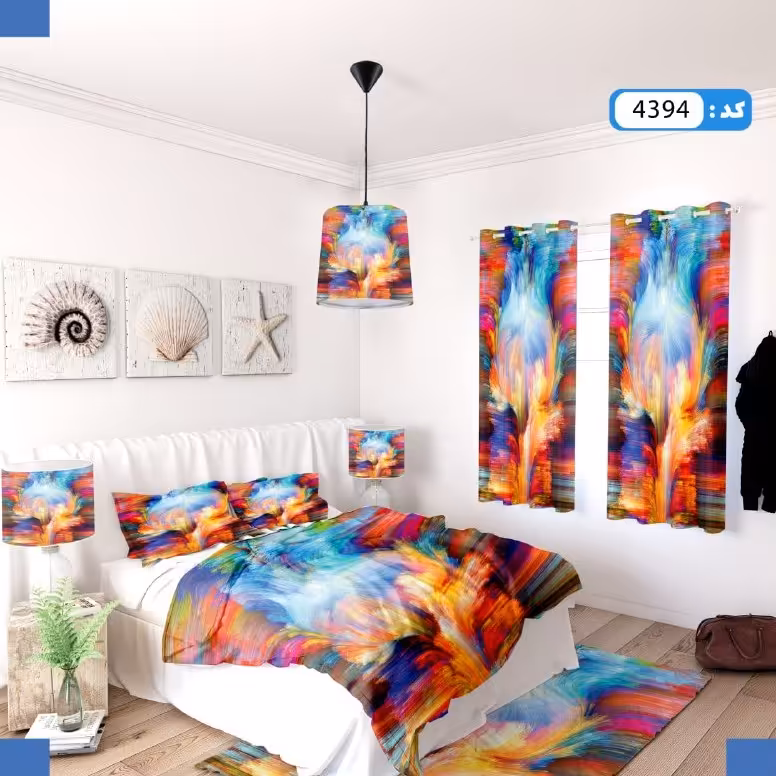 روتختی دونفره میکرو6 تکه چاپی ست شده با اتاق خواب سری20