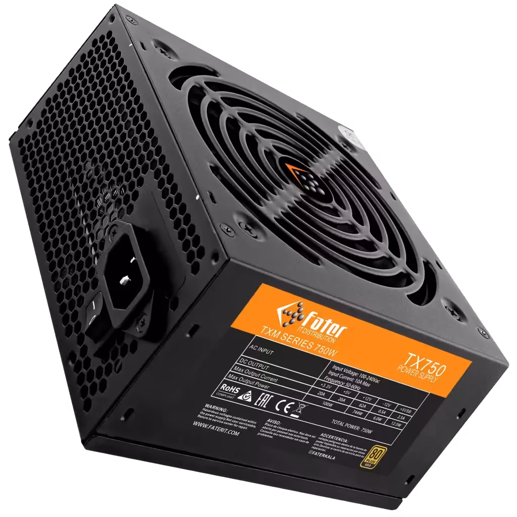 پاور کامپیوتر 750 وات فاطر مدل Fater TX750 80  GOLD - فراز سیستم