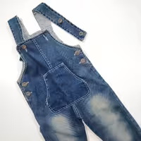 بیلرسوت(شلوار پیشبندی) جین کاغذی اسپرت. دخترونه. پسرونه. مناسب از 3ماه تا 3سال