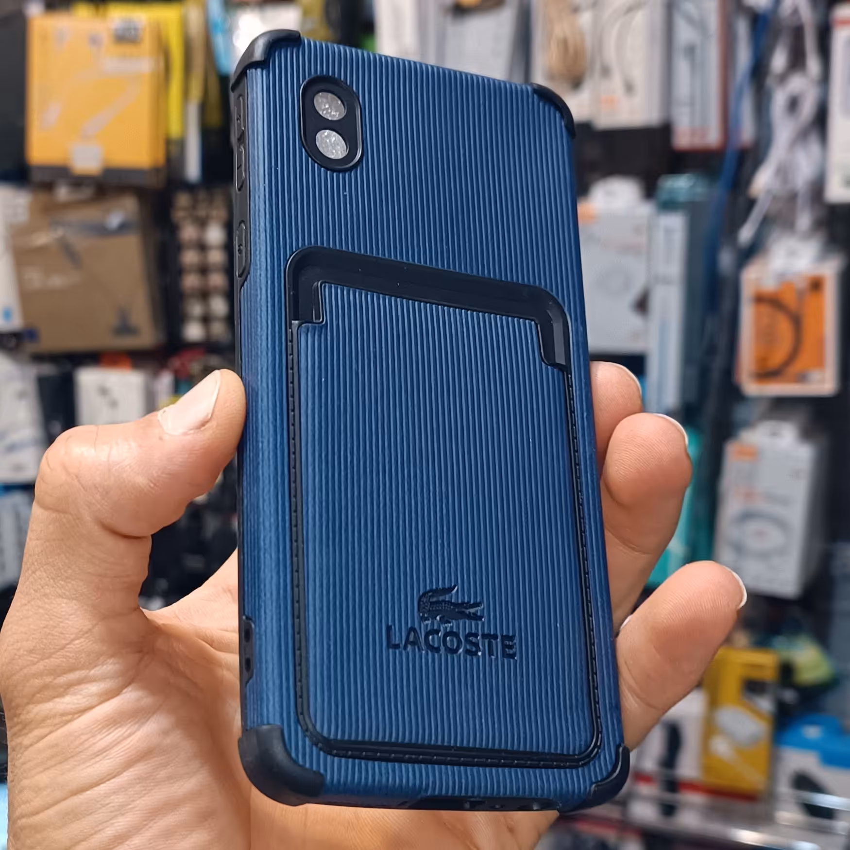 قاب گارد کاور Samsung a01core ایربگ دار جاکارتی دار  سرمه ای سامسونگ ا صفر یک کور