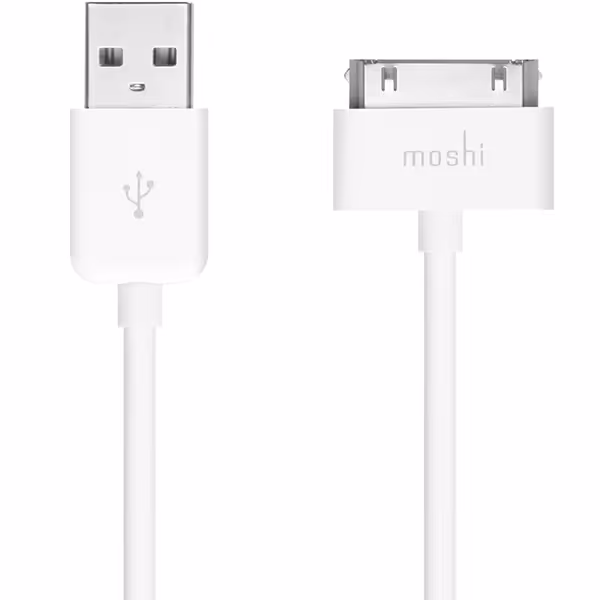کابل MOSHI موشی تبدیل USB به 30PIN سفید - Hiapple.ir