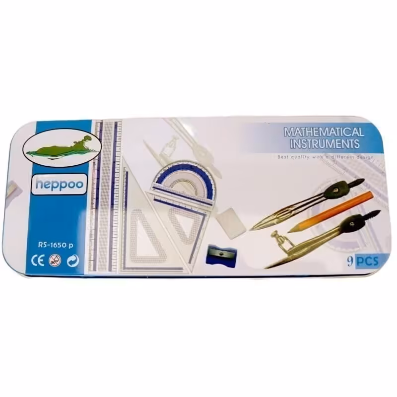 ست پرگار و خط کش نه تیکه هیپو Heppoo