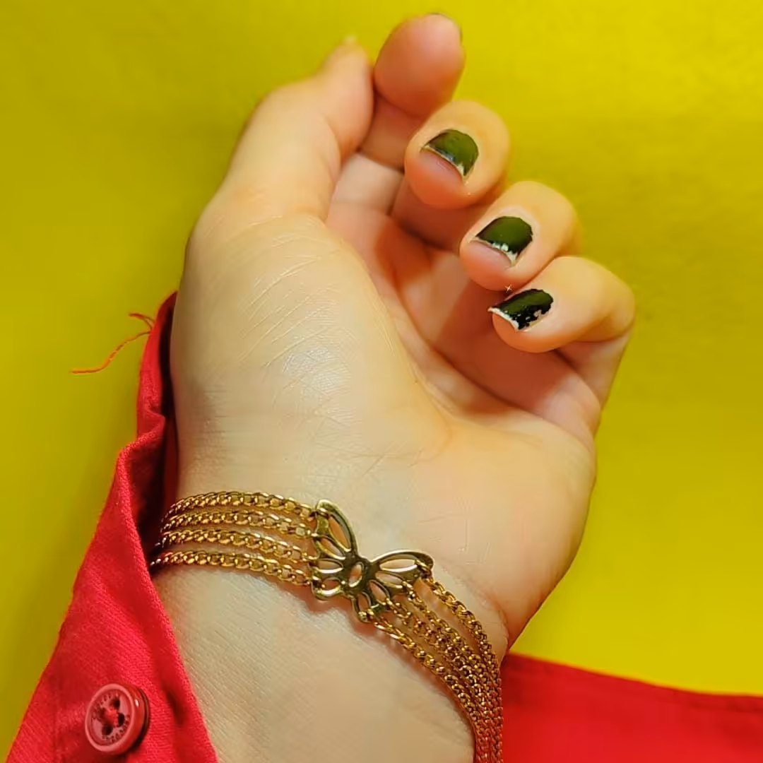 دستبند چند زنجیره پروانه مناسب استفاده روزانه بالاترین کیفیت. تضمینی 